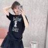 Dior (ディオール) 2024春夏新作 芸能人コピー アルファベットLOGOプリントカジュアルTシャツ