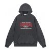 BALENCIAGA(バレンシアガ) コピー 入手困難 ロゴ刺繍レトロ フード付きスウェットパーカー