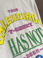 BALENCIAGA(バレンシアガ) 芸能人 スーパーコピー プリント丸首トレンドカジュアル半袖Tシャツ