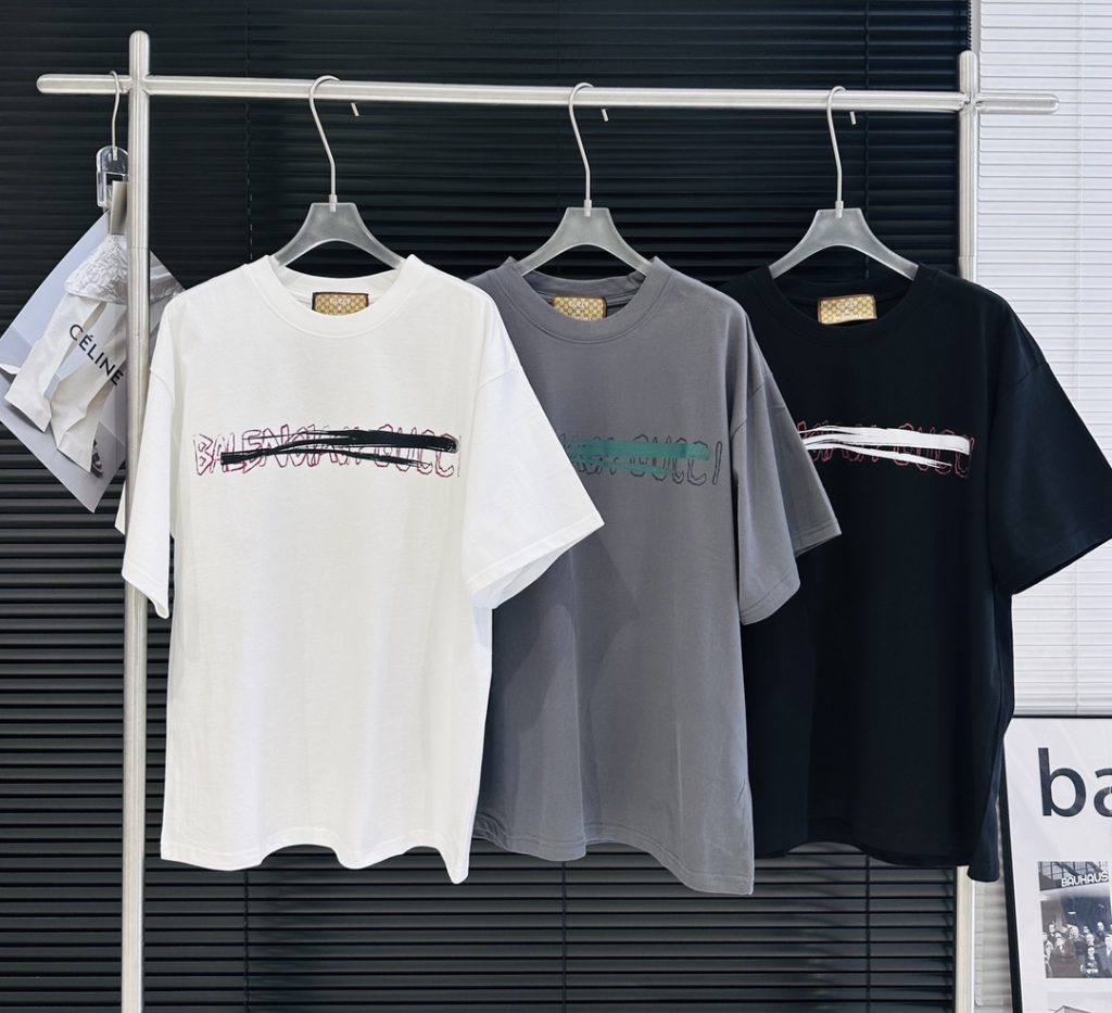 BALENCIAGA（バレンシアガ）コピー 超お得 グラフィティ アルファベットオシャレでカジュアル半袖男女通用