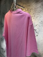 人気バカ売れタイプ バレンシアガ 偽物 アルファベットプリントピンクカジュアルTシャツ