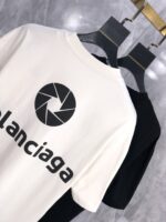 バレンシアガ 偽物人気バカ売れ商品シンプルスタイルロゴアルファベットプリント流行カジュアル半袖Tシャツ
