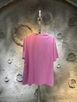 人気バカ売れタイプ バレンシアガ 偽物 アルファベットプリントピンクカジュアルTシャツ