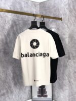バレンシアガ 偽物人気バカ売れ商品シンプルスタイルロゴアルファベットプリント流行カジュアル半袖Tシャツ