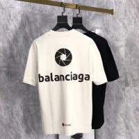 バレンシアガ 偽物人気バカ売れ商品シンプルスタイルロゴアルファベットプリント流行カジュアル半袖Tシャツ