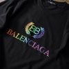バレンシアガ 偽物 2024人気バカ売れタイプアルファベットロゴファッションカジュアルプリント 半袖Tシャツ