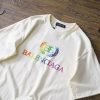バレンシアガ 偽物 2024人気バカ売れタイプアルファベットロゴファッションカジュアルプリント 半袖Tシャツ
