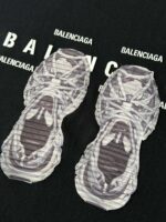 バレンシアガ 入手困難 スーパーコピー 人気の新作プリント半袖Tシャツ男女同タイプ