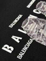 バレンシアガ 入手困難 スーパーコピー 人気の新作プリント半袖Tシャツ男女同タイプ