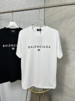 業界最高い品質 バレンシアガ スーパーコピー アルファベットロゴプリントカジュアルTシャツ