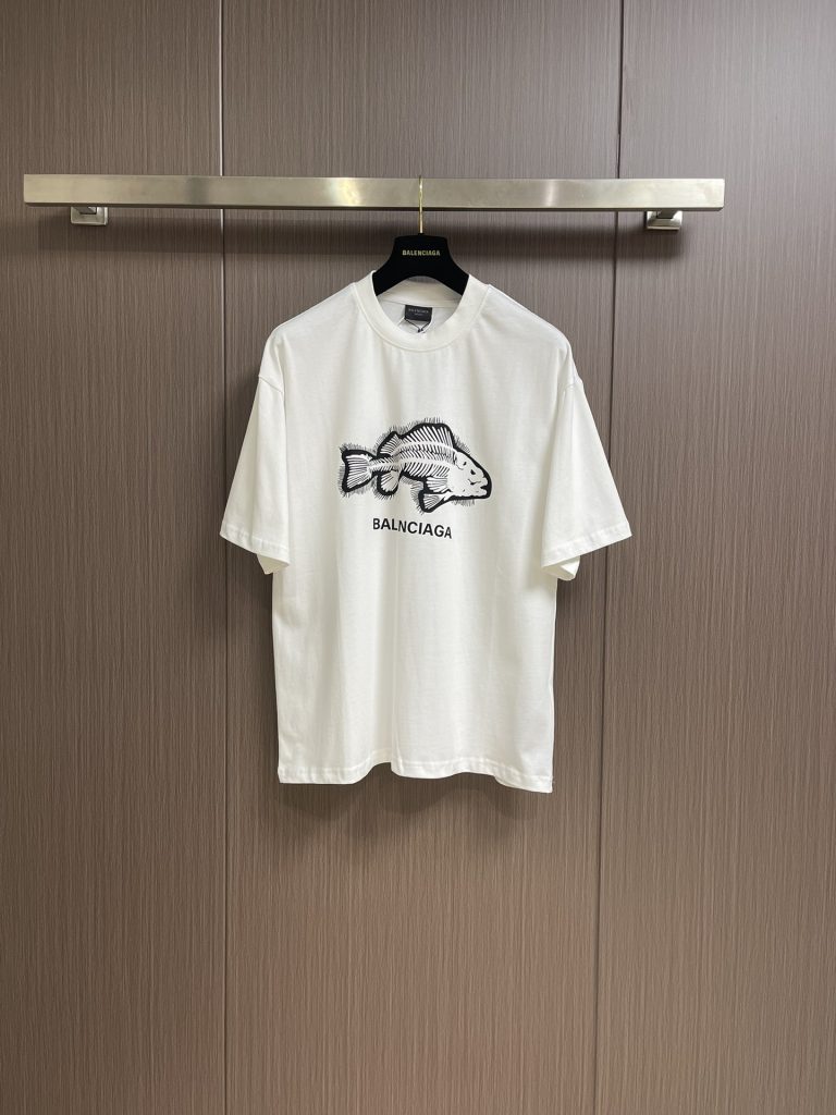 業界最高い品質 バレンシアガ スーパーコピー、 快適綿プリントカジュアル半袖Tシャツ