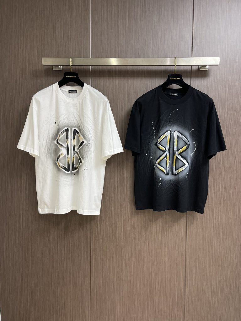 バレンシアガ スーパーコピー ロゴプリント半袖Tシャツ