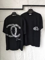 超お得シャネルの落書きプリントカジュアル半袖Tシャツ