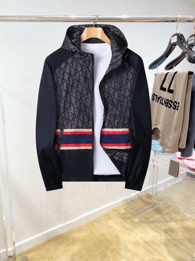 DIOR (ディオール) 2024新作 偽物 レトロファッション トレンドアルファベットジャケット
