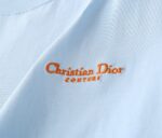 激安通販 コピー 夏新作アルファベット刺繍ディオールプリント半袖Tシャツ