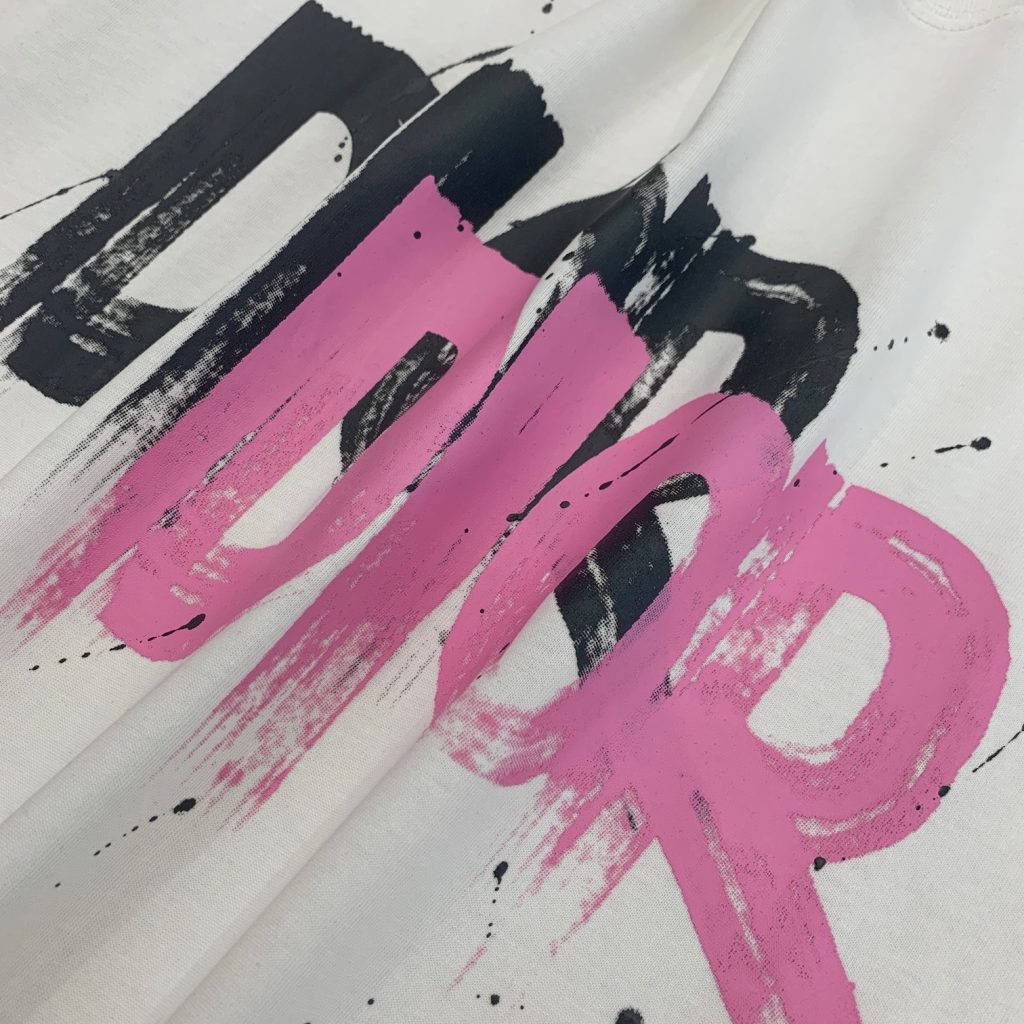 ディオール コピー アルファベット グラフィティプリントカップルタイプ半袖Tシャツ