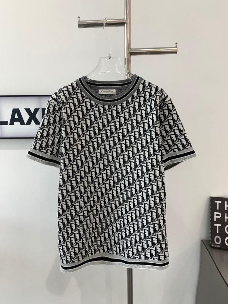 春夏新作 ディオール スーパーコピー 純綿ニット半袖Tシャツ