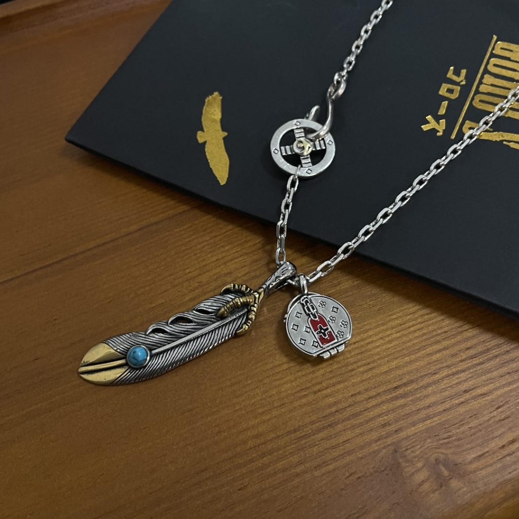  Goro’s（ゴローズ）高橋吾郎トレンドシルバーアクセサリー925純銀フェザーペンダントネックレス