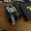 Goro’s（ゴローズ）高橋吾郎トレンドシルバーアクセサリー925純銀フェザーペンダントネックレス