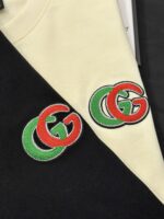 GUCCI (グッチ) 芸能人 スーパーコピー レッドグリーンロゴプリントオシャレカジュアルTシャツ