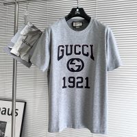 GUCCI (グッチ) 偽物 春夏限定タイプアルファベットグレーTシャツ 通販