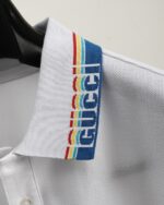 GUCCI (グッチ) 芸能人 スーパーコピー ビジネスカジュアルコントラストカラー半袖ポロシャツ