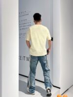 GUCCI (グッチ) n級品 芸能人 アルファベットプリント二重仕立て半袖Tシャツ