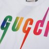 GUCCI (グッチ) コピー グラデーション稲妻アルファベットプリント半袖 激安通販
