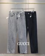 Gucci（グッチ）メンズトレンド 偽物 刺繍ウォッシュ加工微ストレッチストレートジーンズ 激安販売