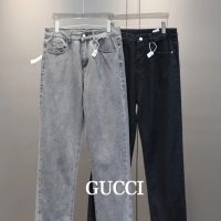 Gucci（グッチ）メンズトレンド 偽物 刺繍ウォッシュ加工微ストレッチストレートジーンズ 激安販売