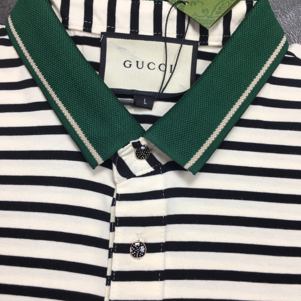 Gucci（グッチ） 偽物 夏ダブルGボーダーアルファベットプリント半袖 激安通販