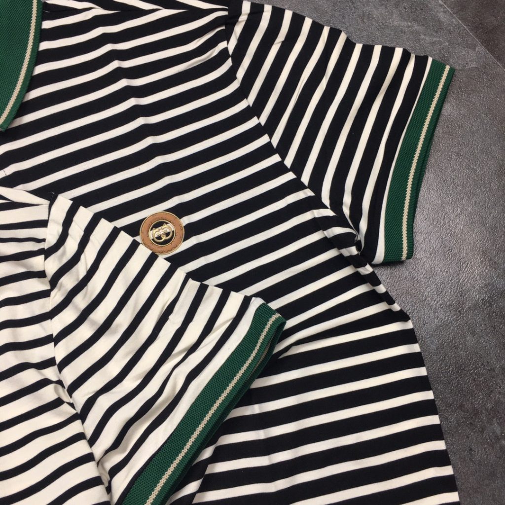 Gucci（グッチ） 偽物 夏ダブルGボーダーアルファベットプリント半袖 激安通販