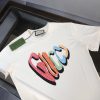 2024 春夏最新作 激安販売 グッチ コピー プリントアルファベット半袖ラウンドネックTシャツ