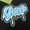 入手困難 グッチ 業界最高い品質 偽物 ファッション カップルタイプロゴプリントカジュアル半袖Tシャツ