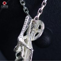 Kenzo Kikuchi(ケンキクチ) 菊地健流行 偽物 芸能人 シルバーアクセサリーフェザーネックレス925純銀手作りシルバーアクセサリー