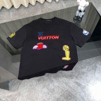 LOUIS VUITTON（ルイヴィトン） スーパーコピー 刺繍バスケットボール柄アルファベット半袖Tシャツ 激安通販