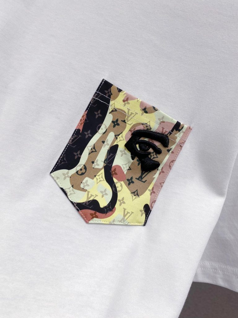  入手困難 超お得ルイヴィトン スーパーコピー 刺繍ポケットカジュアル半袖Tシャツ