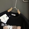 モンクレール偽物 純綿アルファベットプリントカジュアル半袖Tシャツ