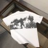 モンクレール 偽物 入手困難 快適で通気性が良いアルファベットプリントカジュアルTシャツ