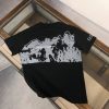 モンクレール 偽物 快適で通気性が良いアルファベットプリントカジュアルTシャツ