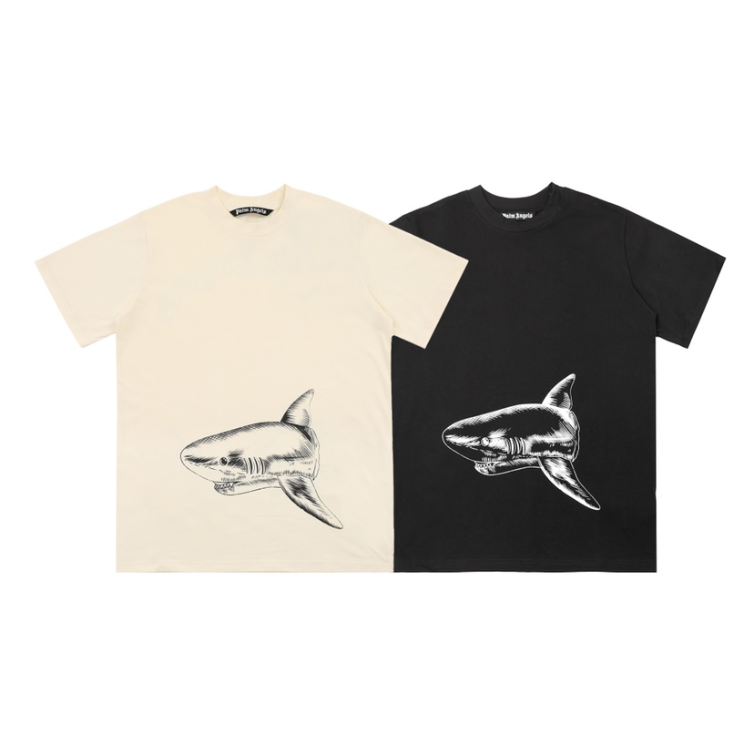 PalmAngels （パームエンジェルス）コピー 入手困難 断尾鮫プリントオシャレカジュアルTシャツ