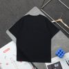 PRADA(プラダ) 激安販売 コピー ロゴ刺繍カジュアルラウンドネック半袖Tシャツ
