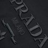 PRADA(プラダ) 激安販売 コピー ロゴ刺繍カジュアルラウンドネック半袖Tシャツ