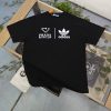 PRADA(プラダ) X アディダス コピー クローバーロゴアルファベットプリントカジュアルTシャツ