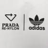 PRADA(プラダ) X アディダス コピー クローバーロゴアルファベットプリントカジュアルTシャツ