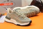 2024新作 プラダ コピー 通気性の良いメッシュ牛革ゴム快適通気性の良いカジュアルスニーカー