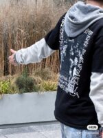 STUSSY(ステューシー) スーパーコピー ビンテージ落書き写真プリント半袖Tシャツ 激安通販