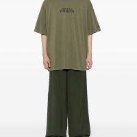 Vetements(ヴェトモン) 芸能人 偽物 ロゴプリントオシャレカジュアル半袖Tシャツ