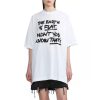 Vetements(ヴェトモン) 偽物 モノグラム落書きプリント男女ゆったり半袖Tシャツ 激安通販