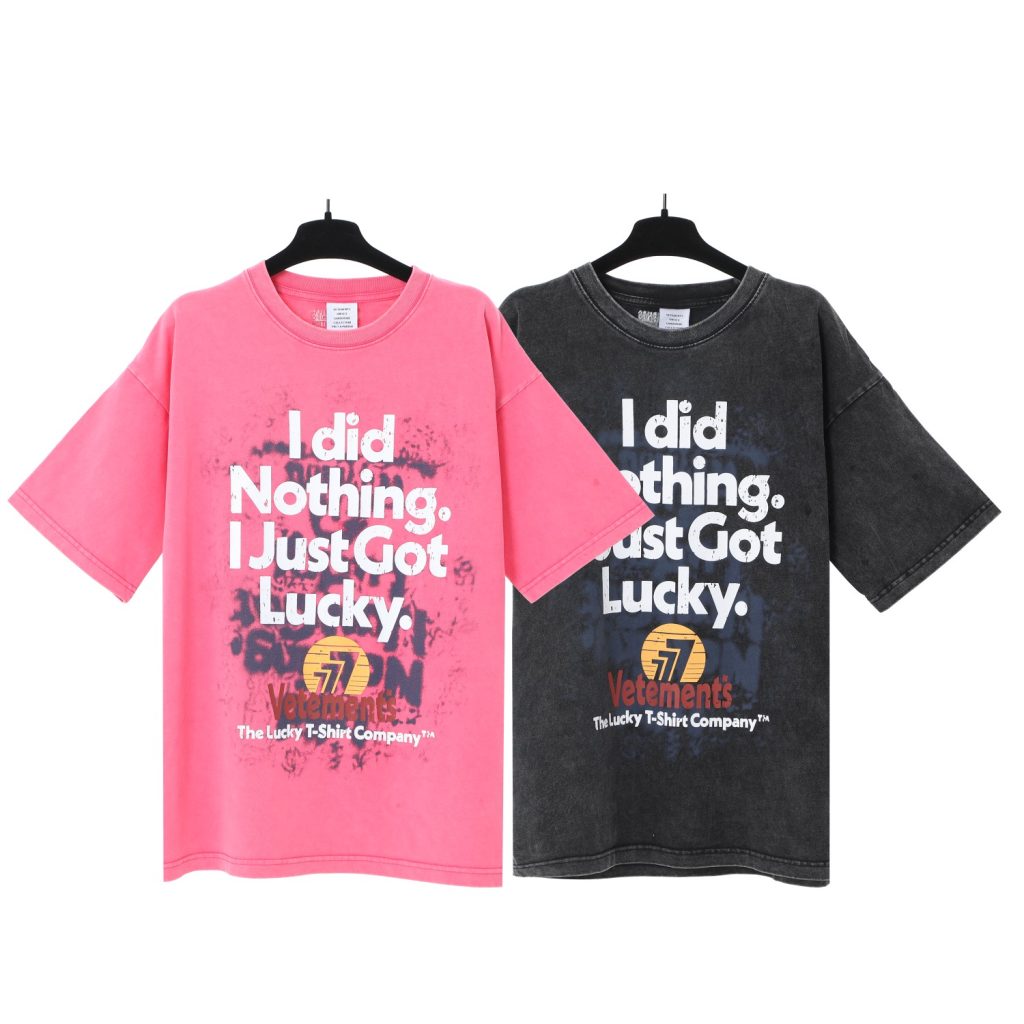 VETEMENTS(ヴェトモン） 業界最高い品質 スーパーコピーレトロ アルファベットプリントカップルカジュアル半袖